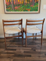 Frem Rojle Solid African Teak Dining Chairs x6