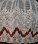 Teak & Missoni-Style Knit Wall Mount Lamp