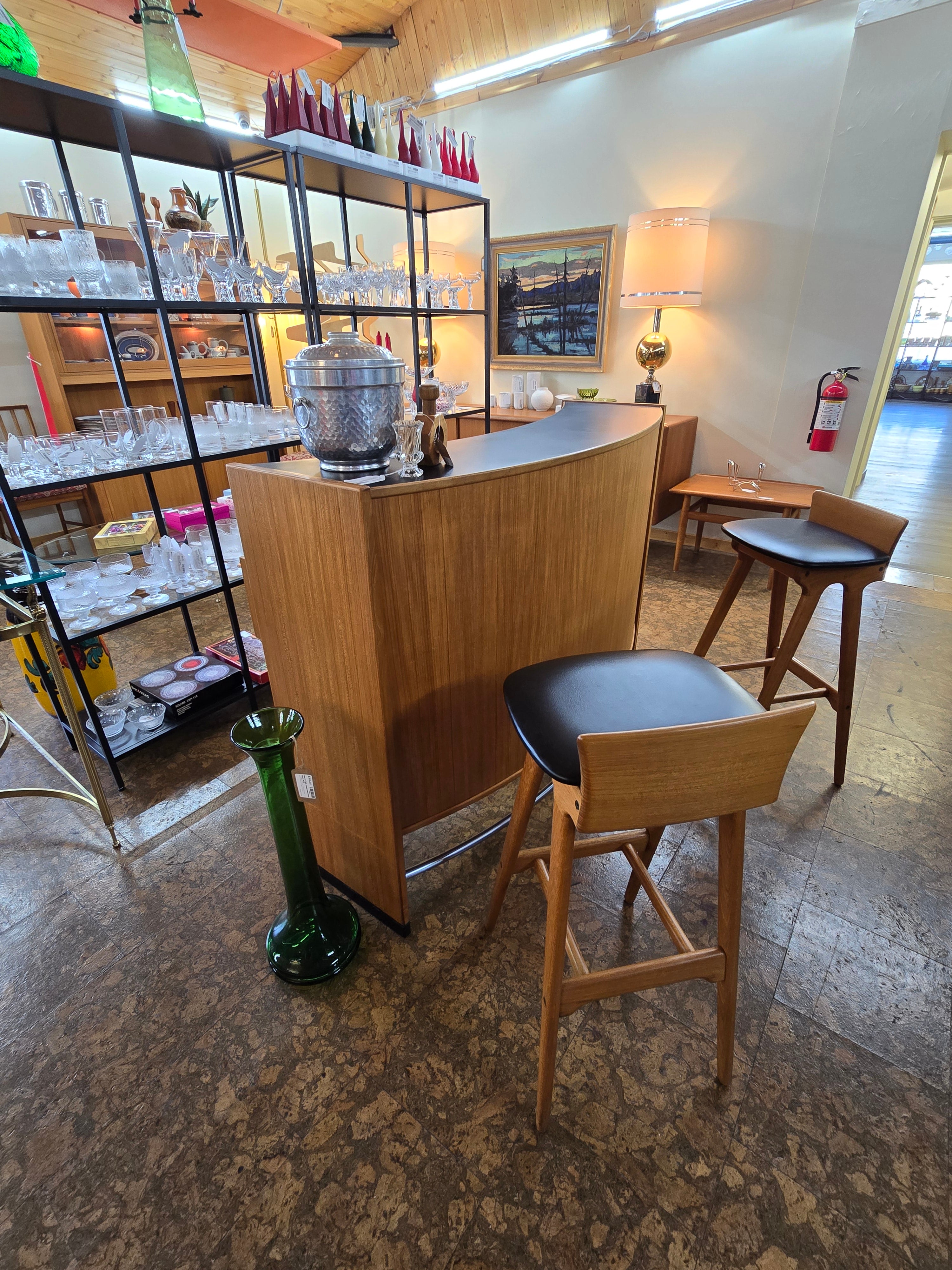 Dyrlund Teak Boomerang Bar by Erik Buck