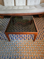 Teak & Smoked Glass Coffee Table