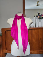 Liz Claiborne Hot Pink Silk Skinny Scarf