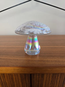 John Ditchfield? Clear Iridescent Mushroom Paperweight