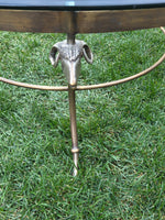 Hollywood Regency Rams Head Coffee Table