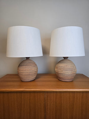 Pair of Studio Pottery Lamps