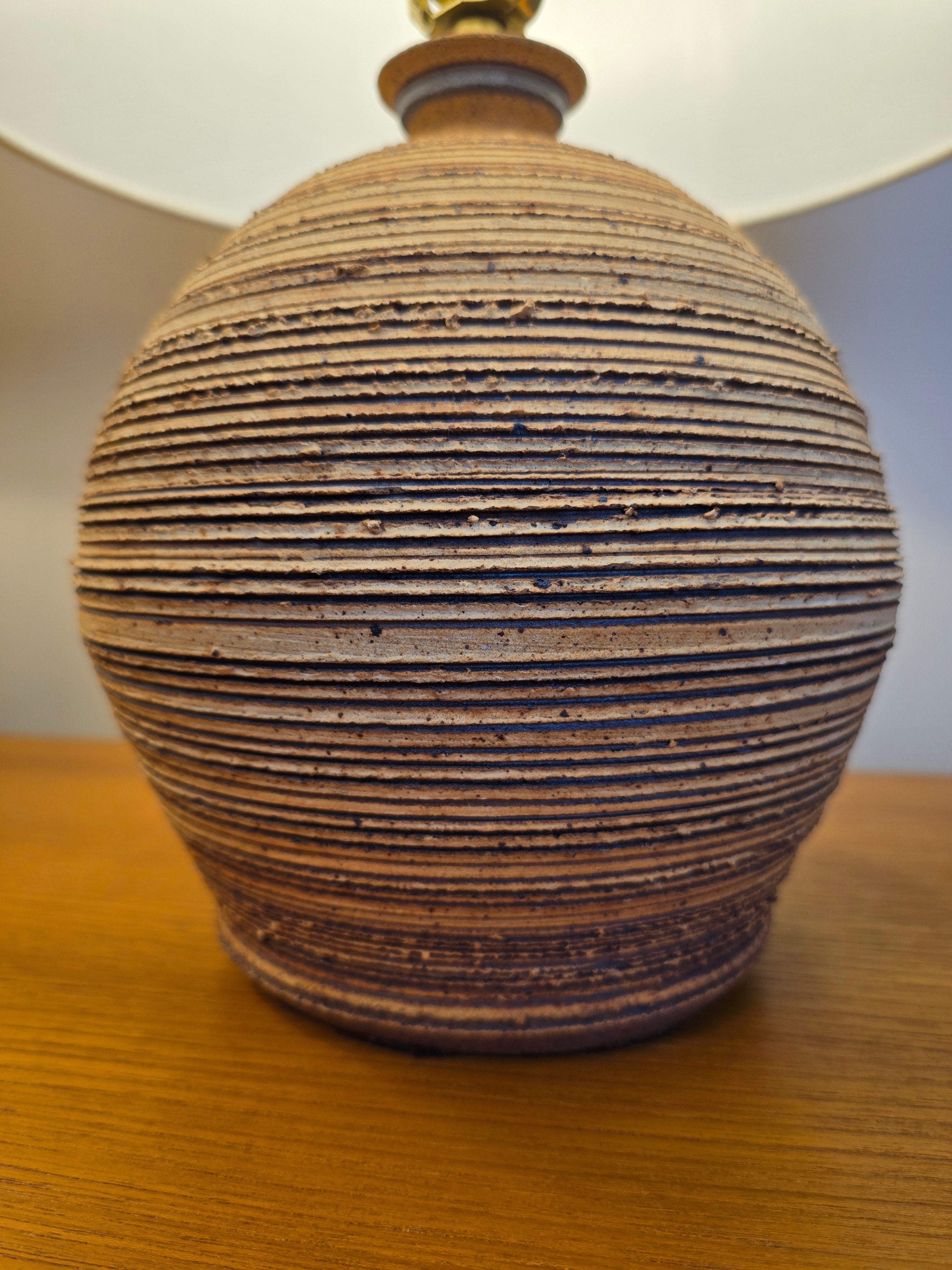 Pair of Studio Pottery Lamps