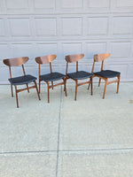 Walnut Dining Room Table & Four Chairs