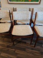 Frem Rojle Solid African Teak Dining Chairs x6