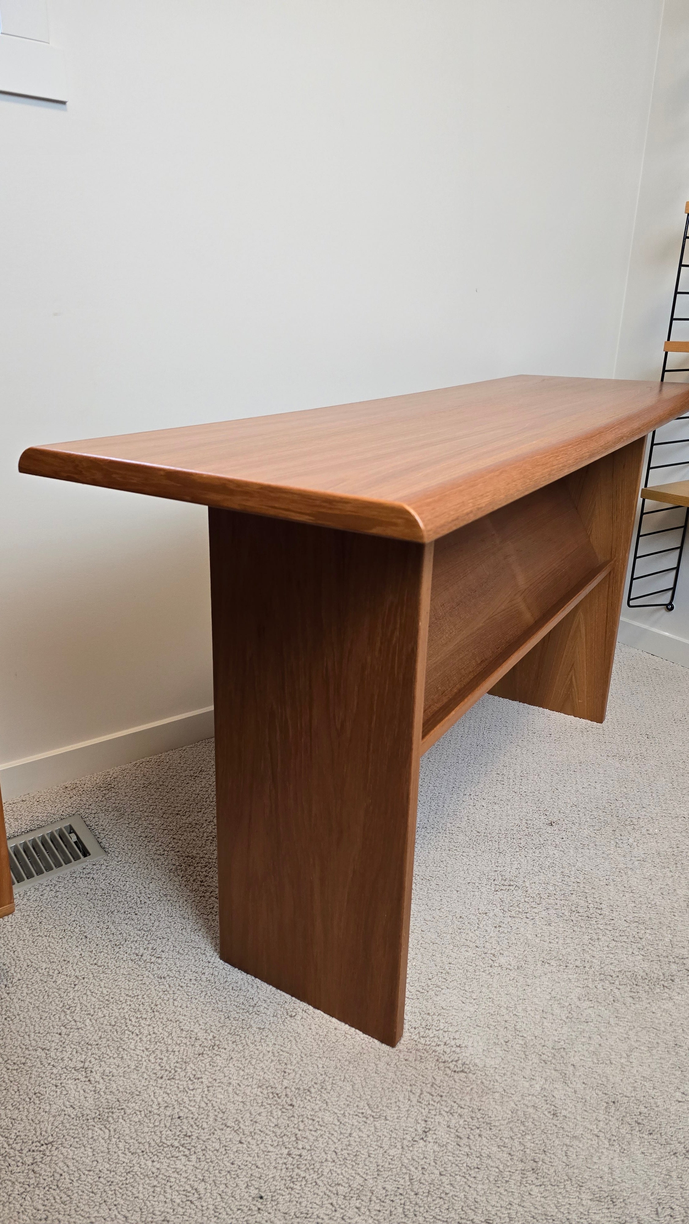 Danish Modern Teak Sofa Console Table