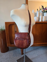 Vintage Tooled Leather Crossbody