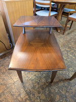 Kaufman Walnut Two-Tiered Walnut End Table