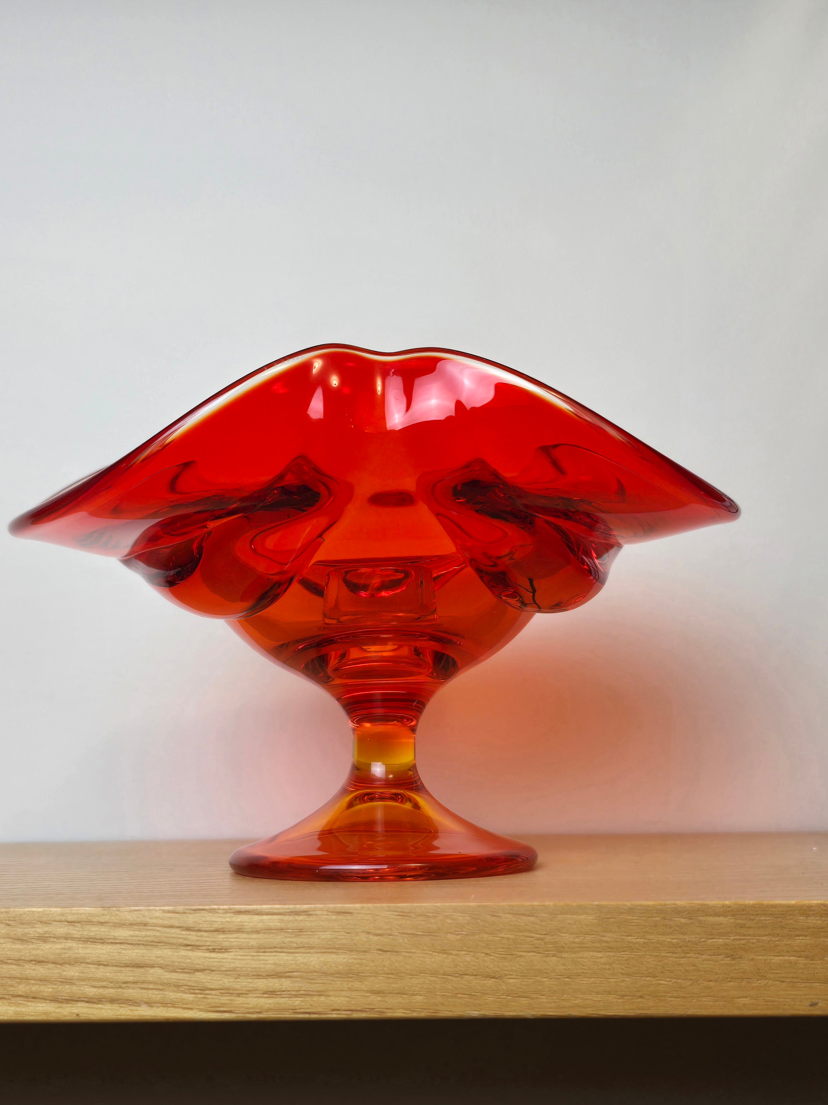 Viking Glass Epic Persimmon Candle Holder