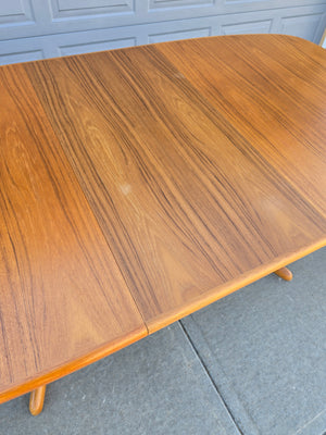 Teak Dining Table with Extension - Seats 6 to 8