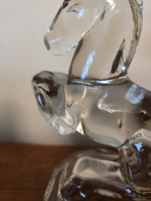 Art Deco L.E. Smith Glass Horse Bookends
