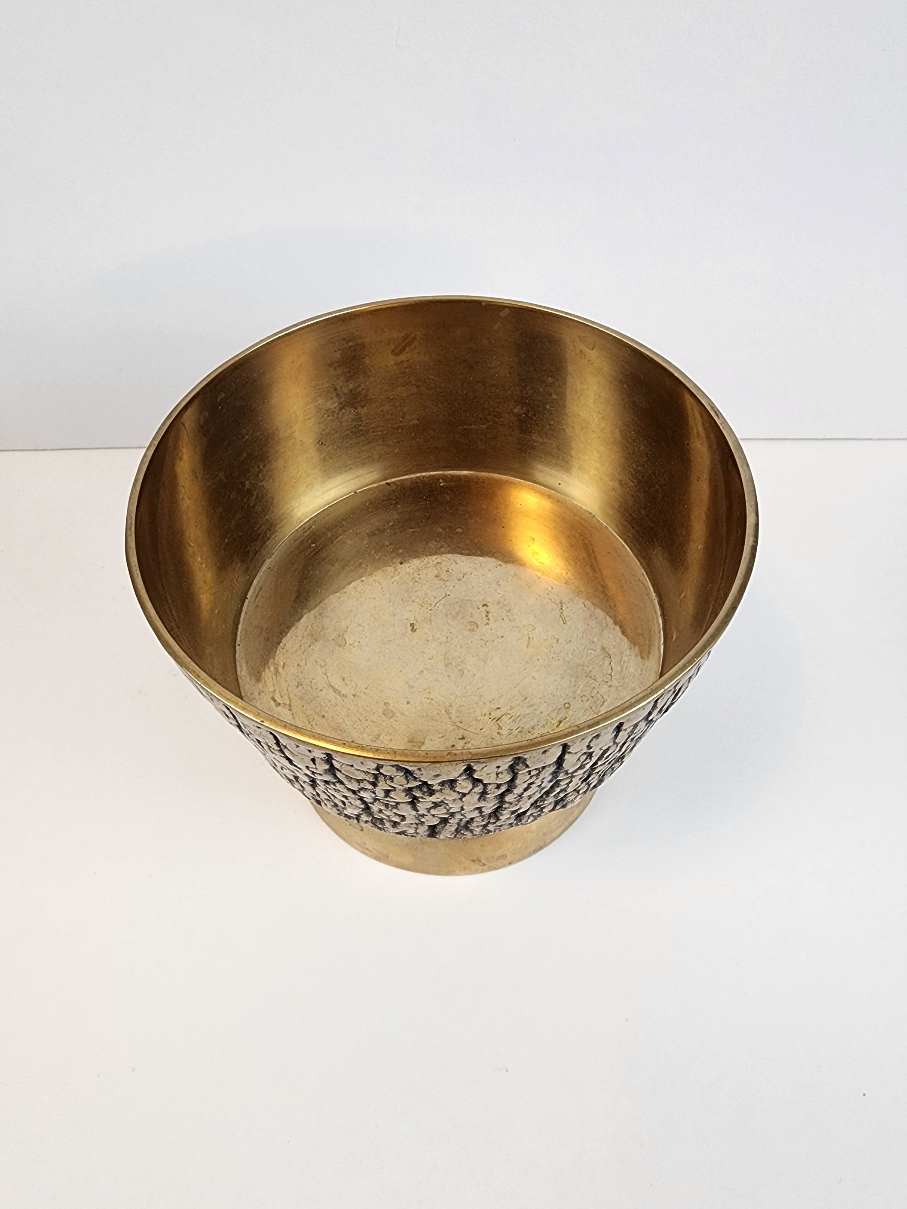 Brass Bark Textured Pot