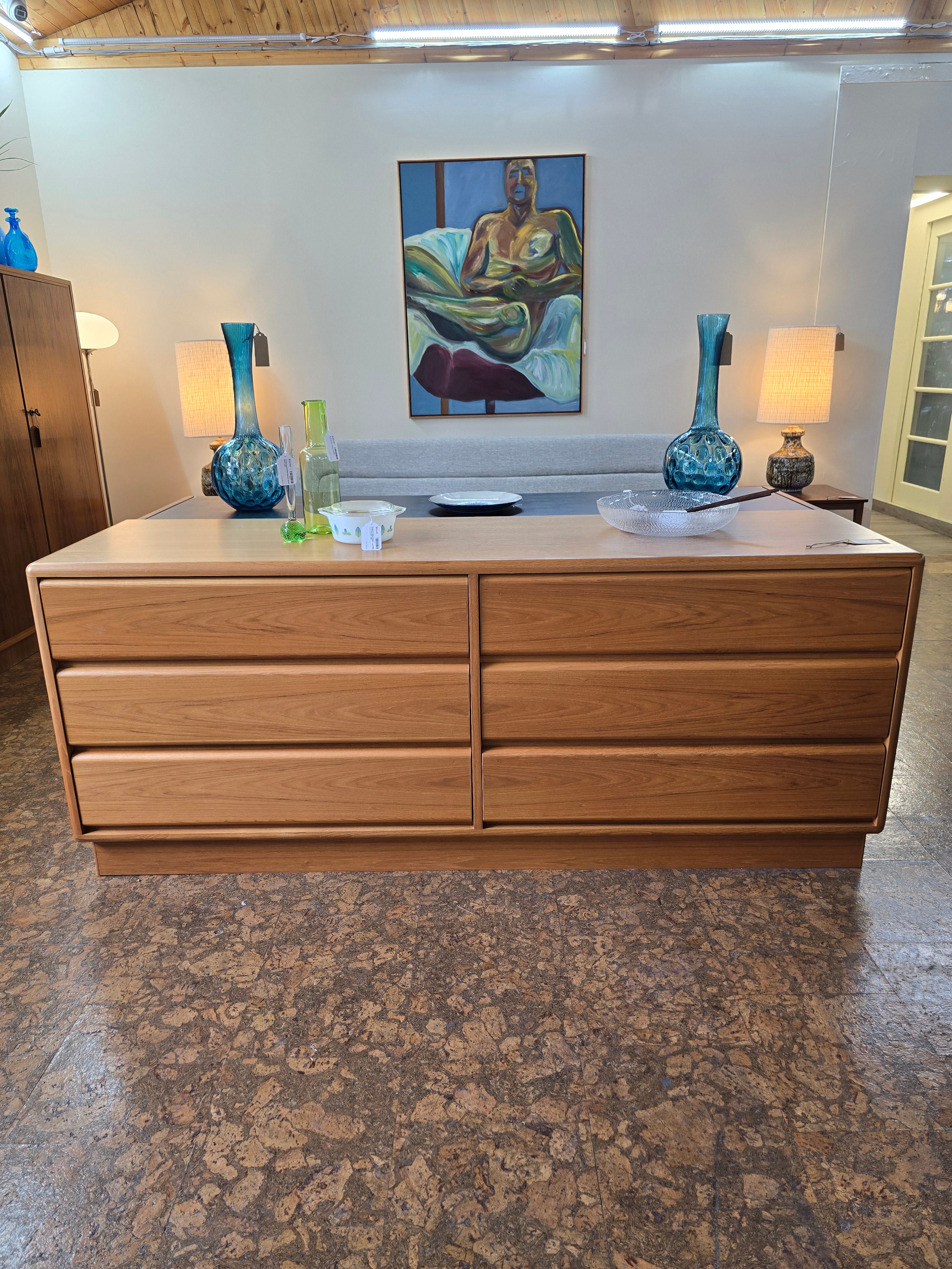 Mobican Danish Modern Teak Double Dresser