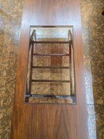 Walnut Coffee Table w/ glass & shelf