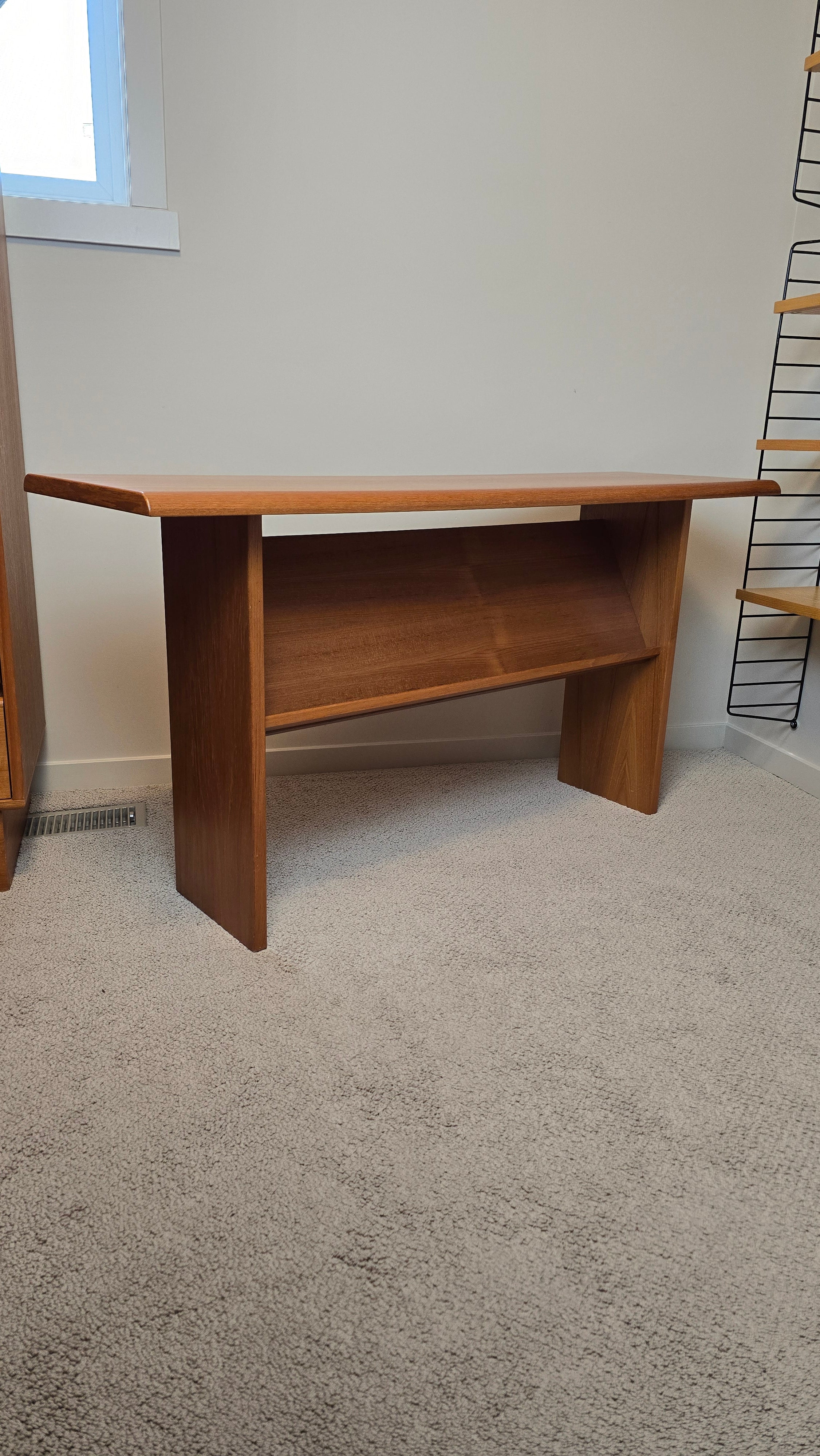 Danish Modern Teak Sofa Console Table