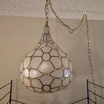 Capiz Shell Teardrop Swag Lamp