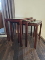 Danish Rosewood & Tile Nesting Tables