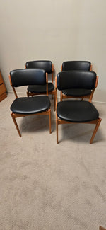 Erik Buck for O.D. Mobler Teak Dining Chairs x6