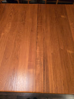 Niels Bach Danish Solid Teak Round Pedestal Dining Table