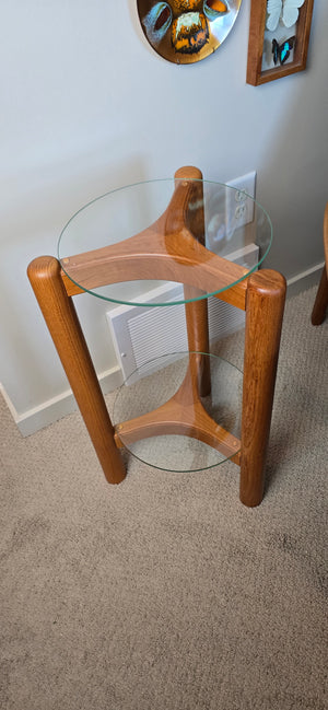 Danish Modern Teak Plant Stand End Table