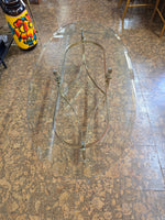 Hollywood Regency Victorian Dolphin Brass Coffee or Console Table