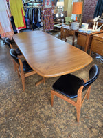 Teak Floating Seat Dining Chairs - Set of 4