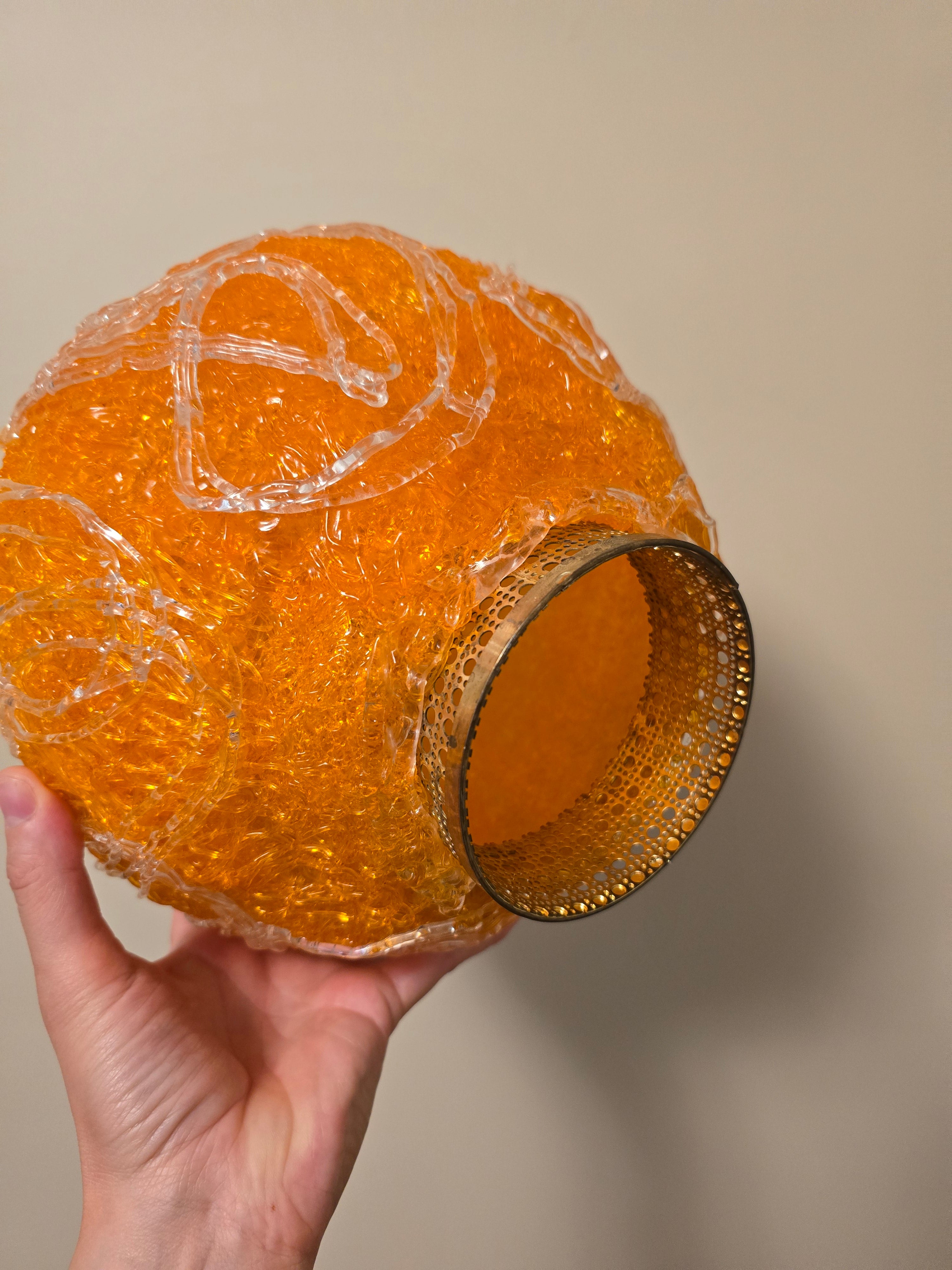 Spun Lucite Spaghetti Lamp Shade