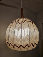 Teak & Missoni-Style Knit Wall Mount Lamp