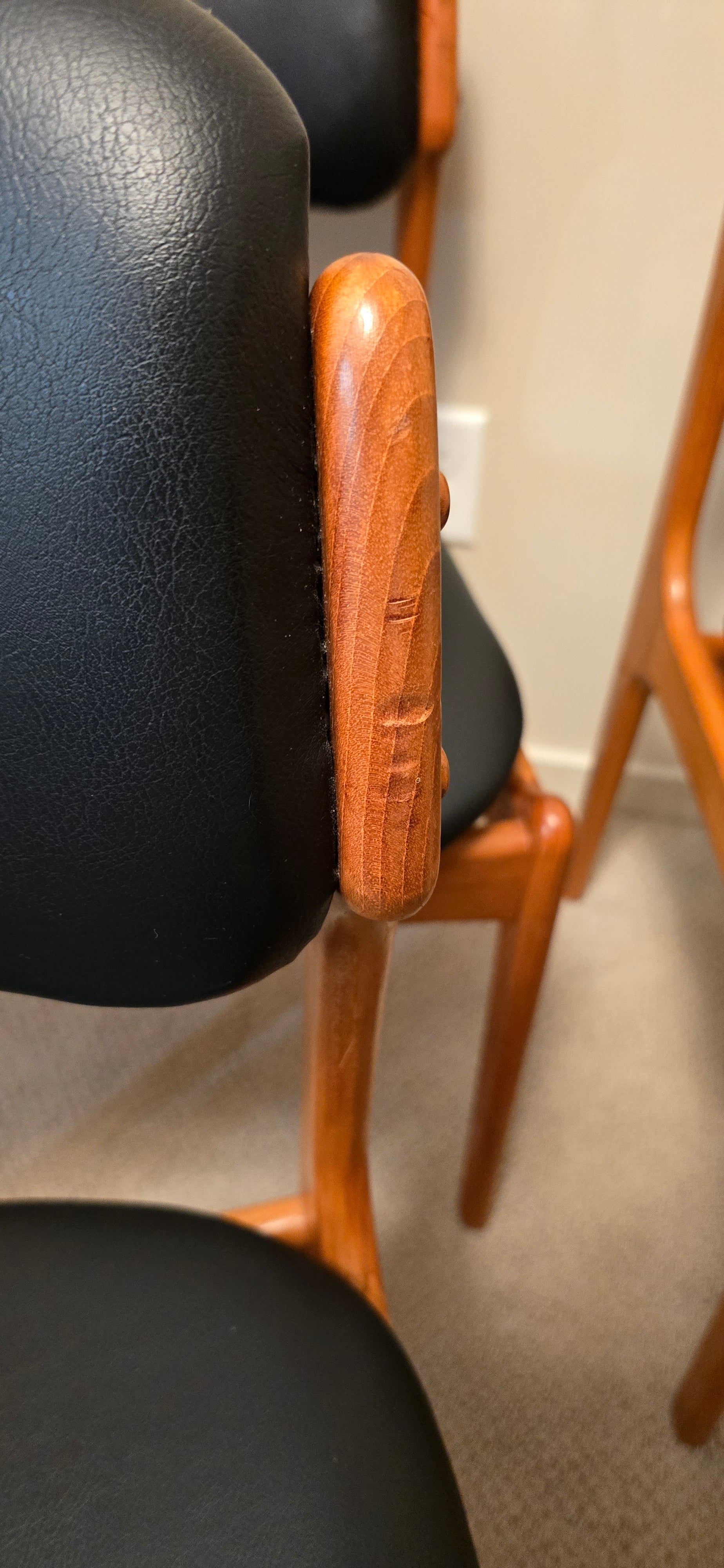 Erik Buck for O.D. Mobler Teak Dining Chairs x6