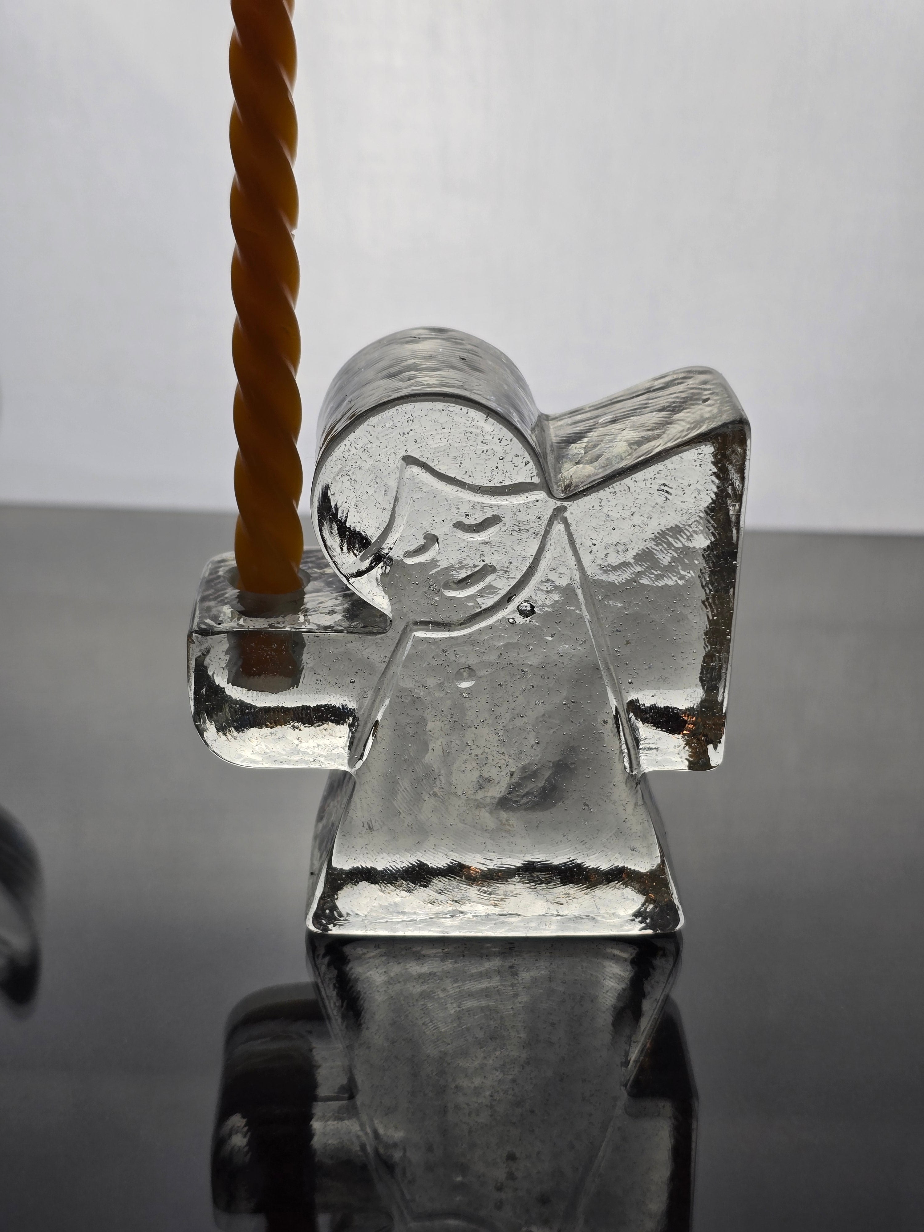 Wiesenthalhutte West German Angel Candleholders - pair