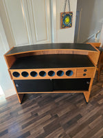 Dyrlund Teak Boomerang Bar w/ Stools