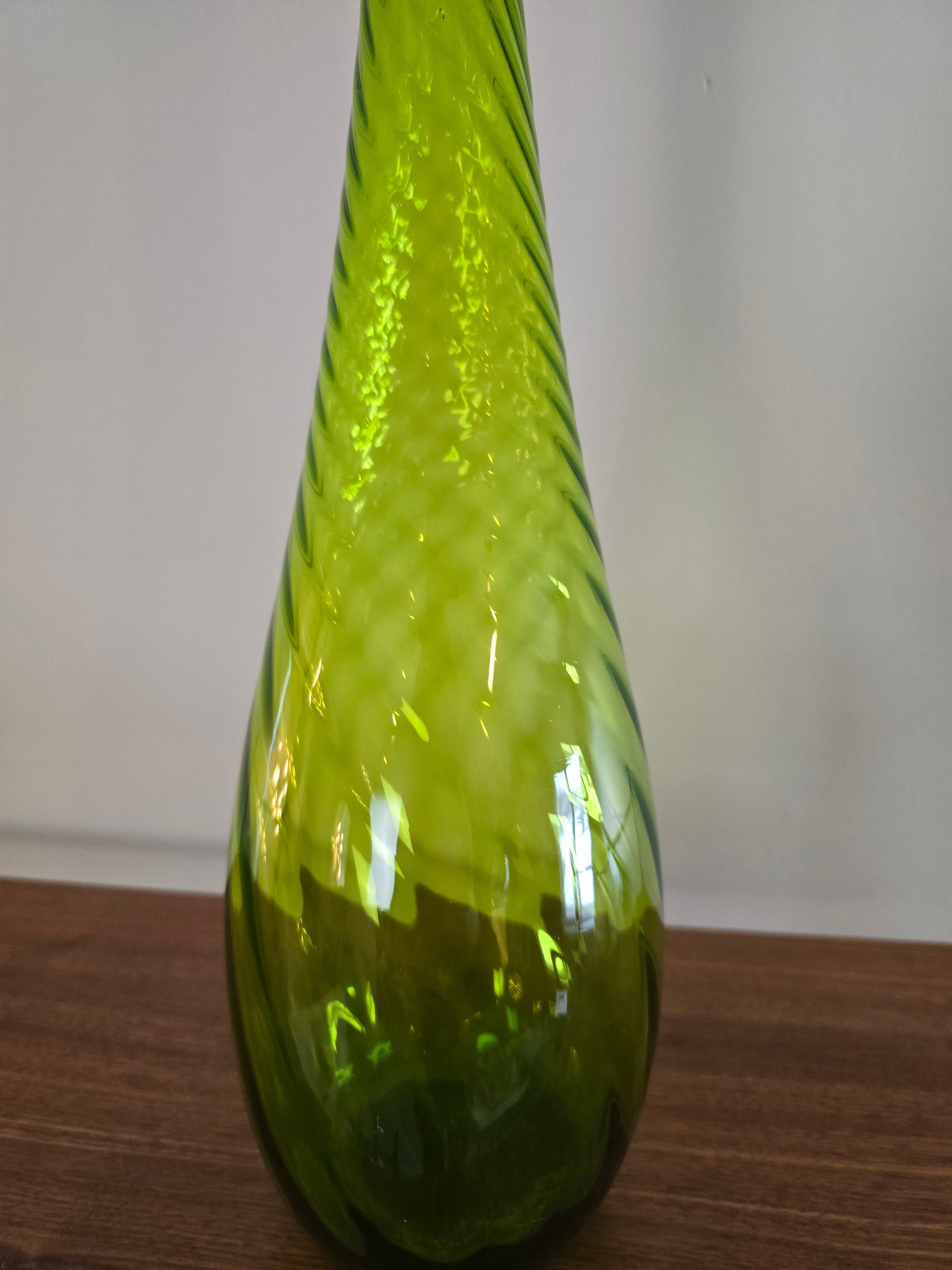 Japanese Glass Green Vase