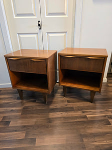 Pair of Walnut Nightstands by Viscol
