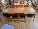 Teak Floating Seat Dining Chairs - Set of 4