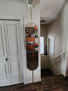 Brass Tension Pole Mirror