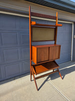 Mid Century Free Standing Wall Unit Room Divider