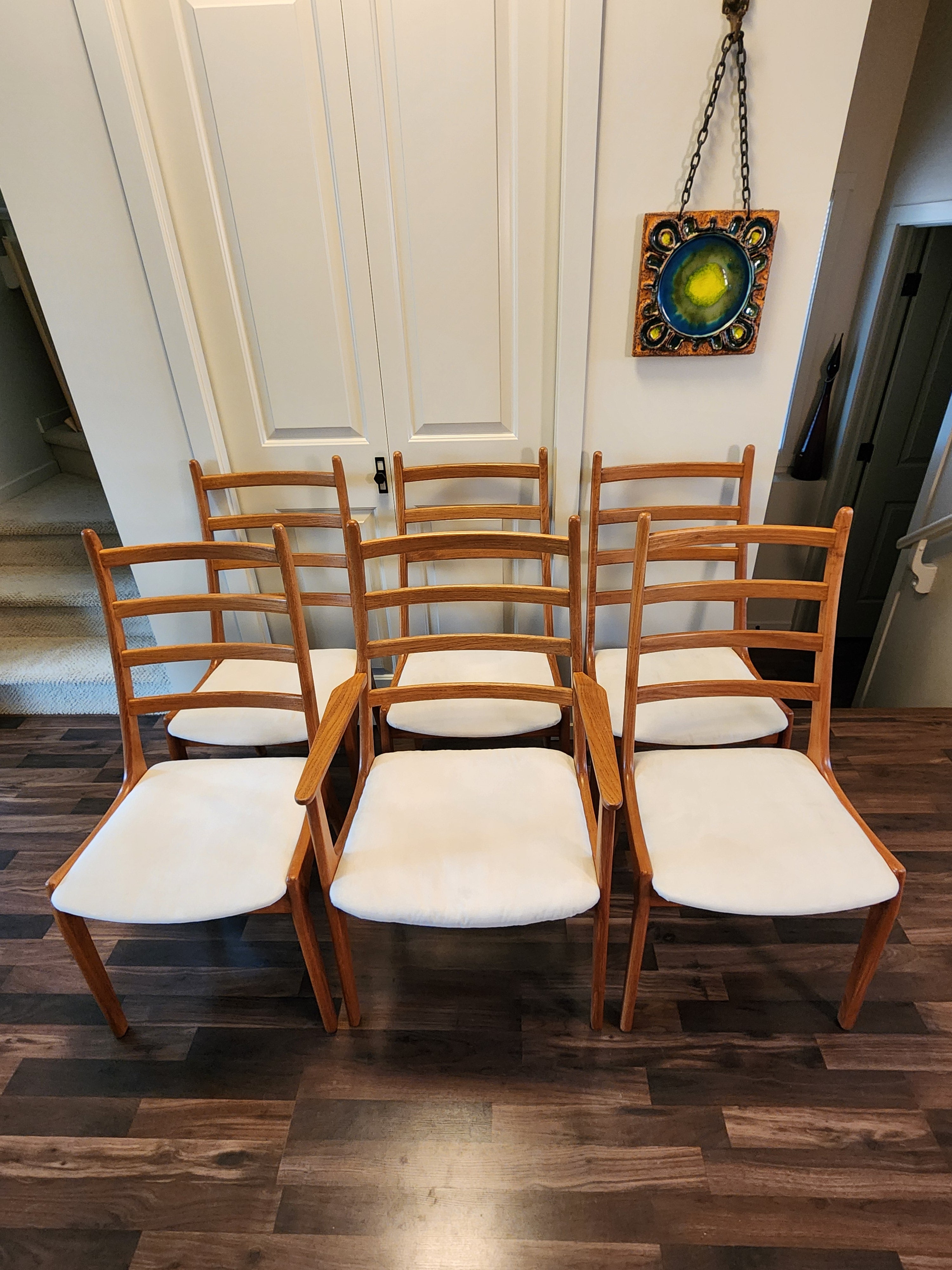 Danish Teak Ladderback Dining Chairs by Korup