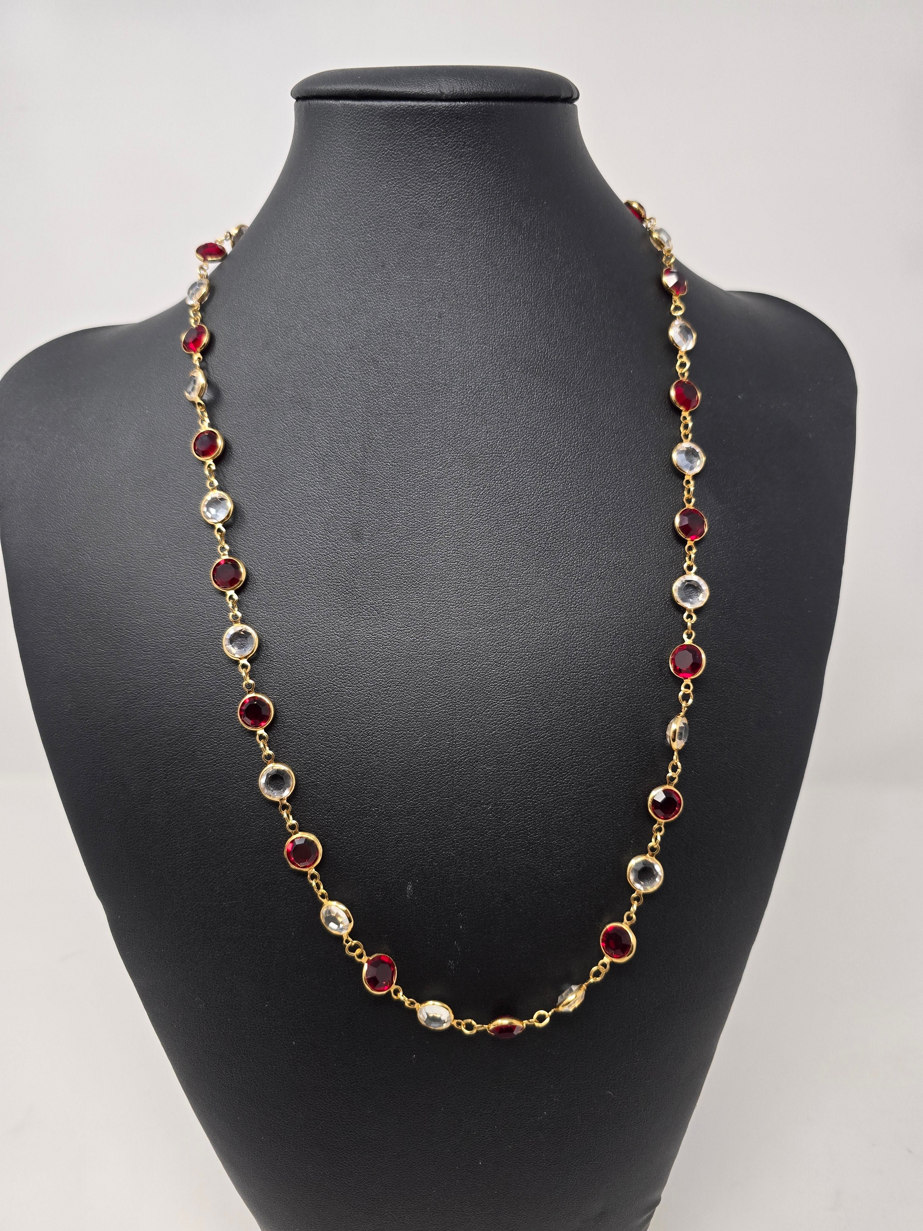 Vintage Swarovski Bezel Set Necklaces