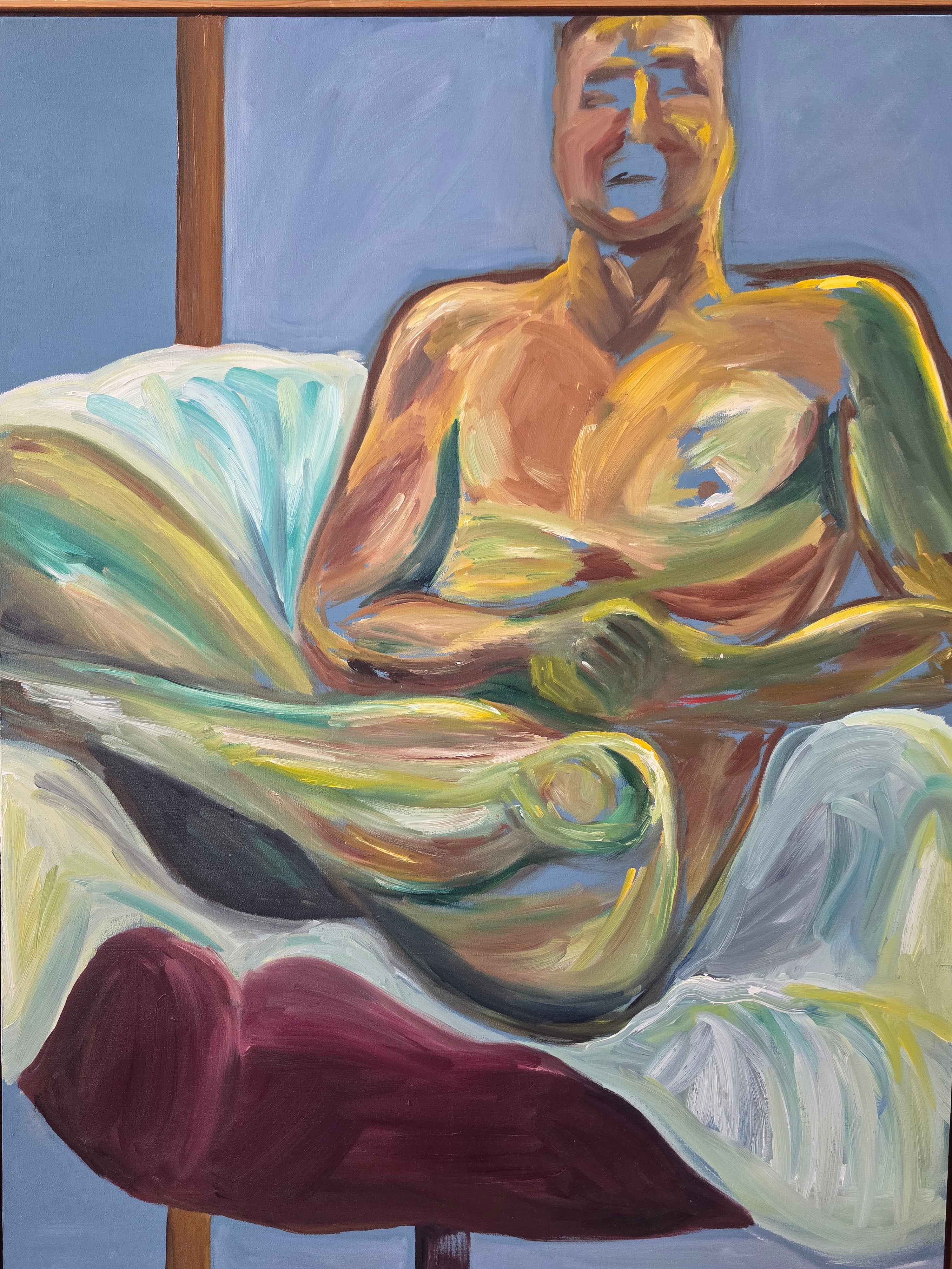Carolyn Lee Nude Male Framed Painting