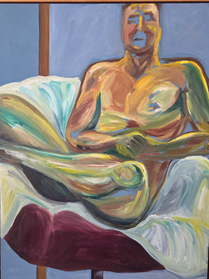 Carolyn Lee Nude Male Framed Painting