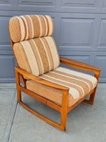 Komfort High Back Teak Rocking Chair