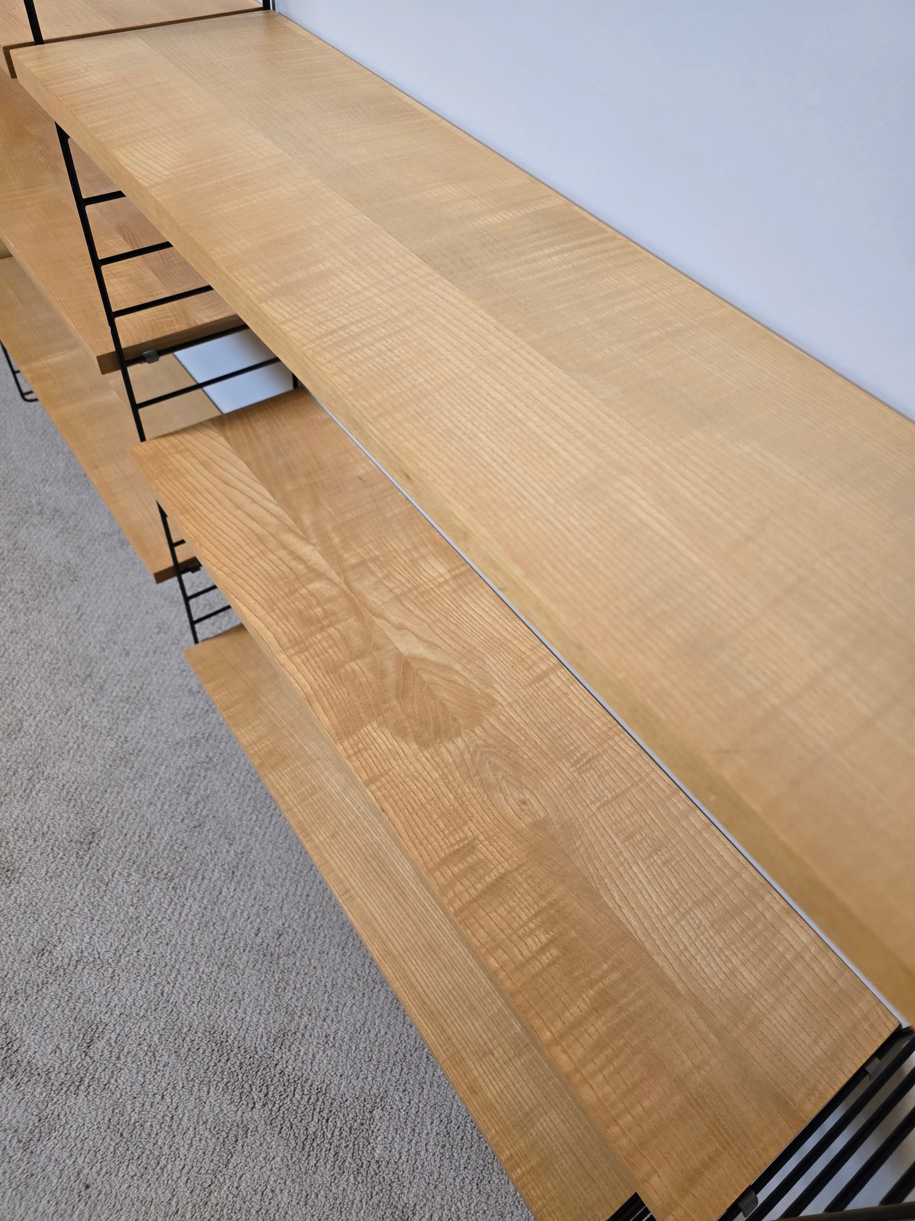 String Modular Shelf System in Black & Ash