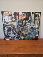 Abstract Acrylic Painting City Scape