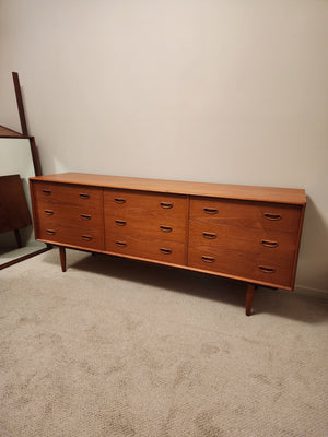 Teak 9 Drawer Dresser