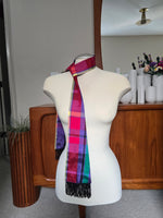 Vintage Plaid Skinny Scarf