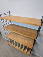 String Modular Shelf System in Black & Ash