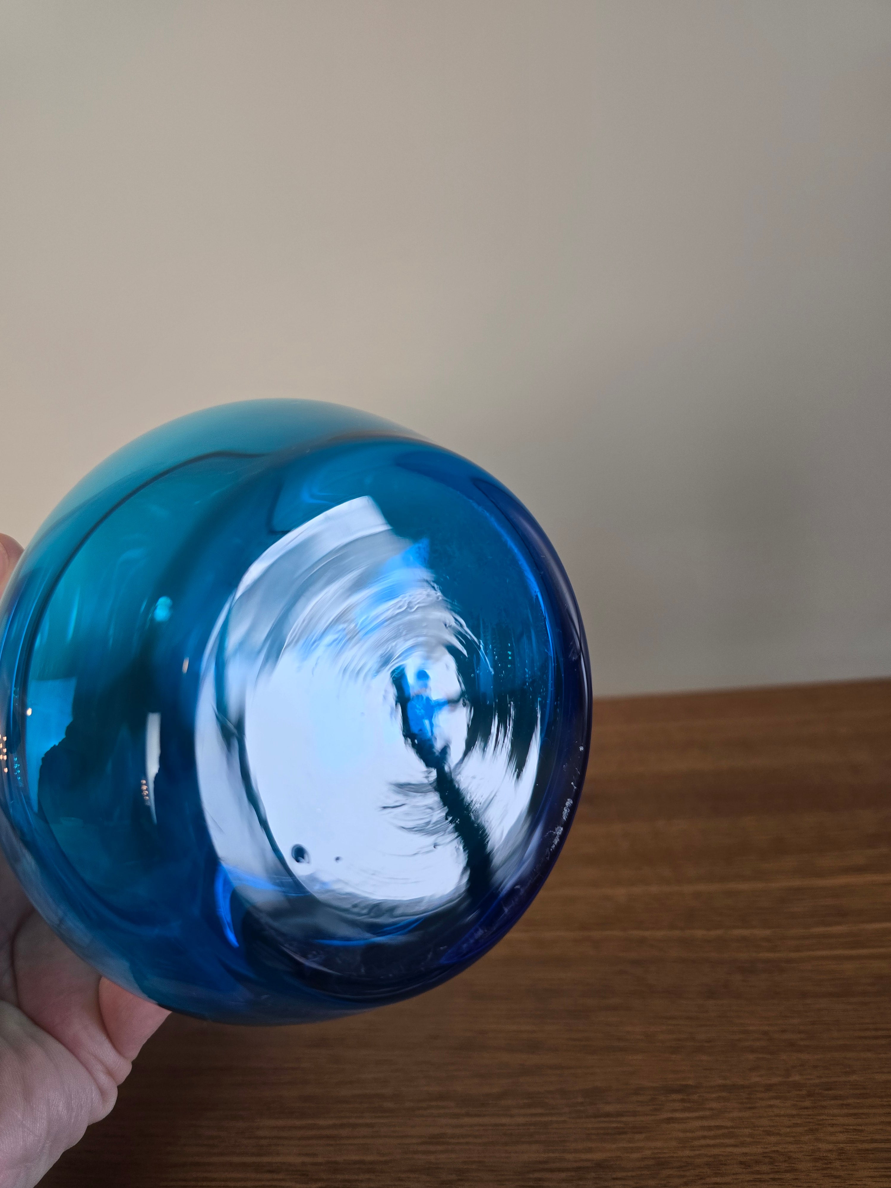 Blue Blown Glass Decanter