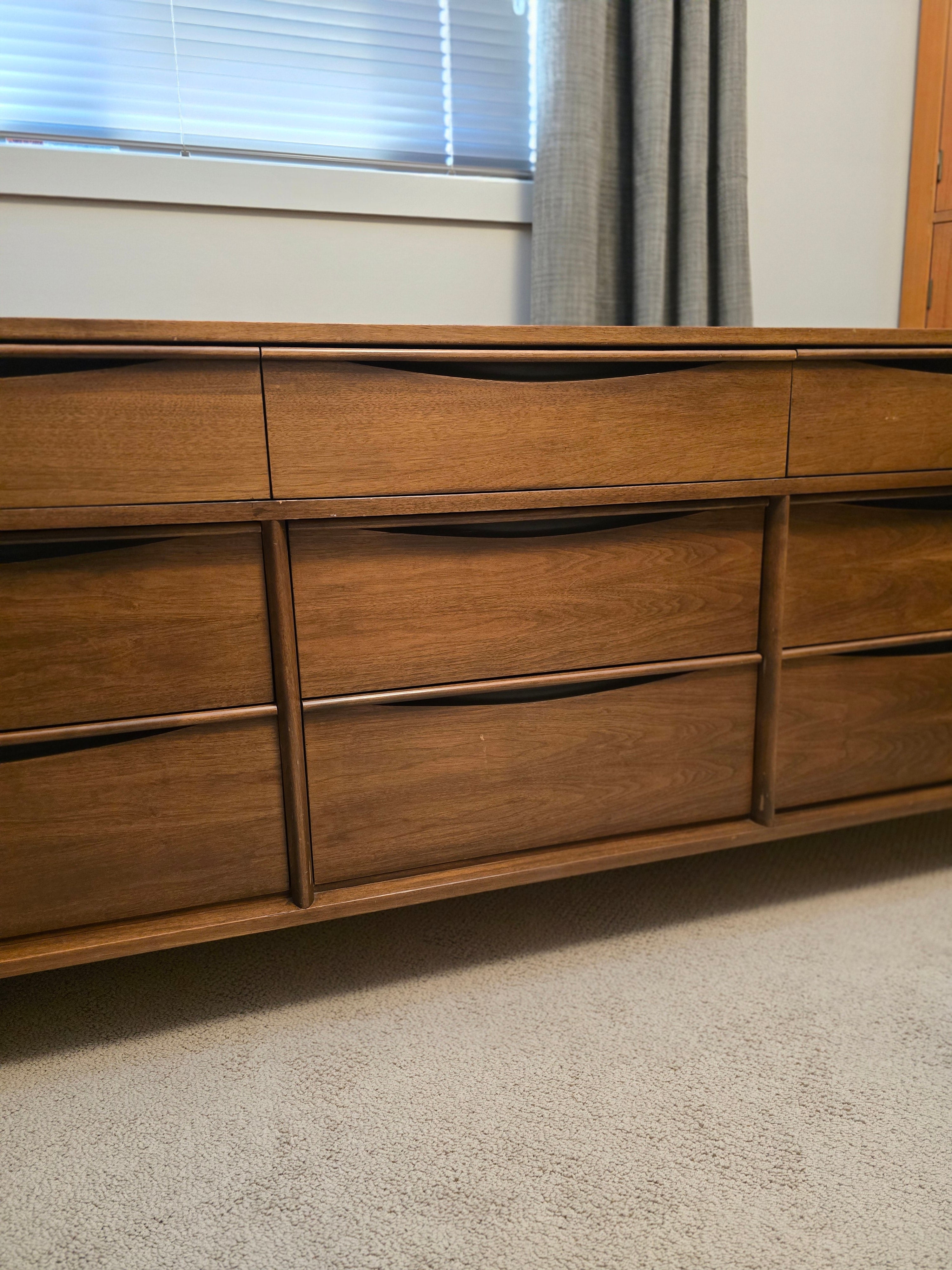 MCM Walnut Lowboy Dresser